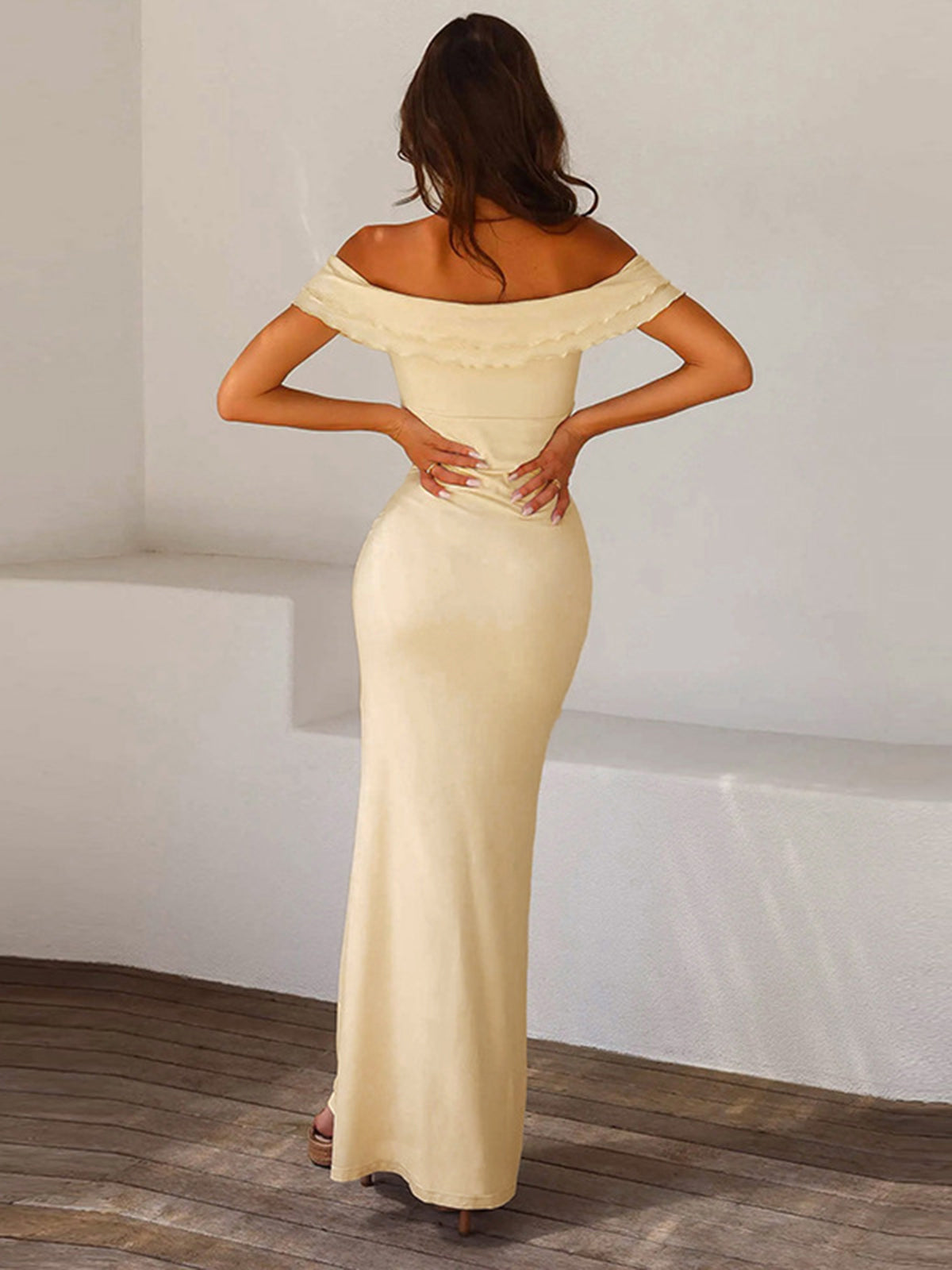 Sunset Serenade Off-Shoulder Gown