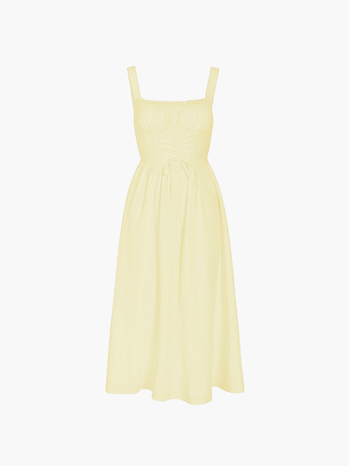 Smocked Corset Midi Dress