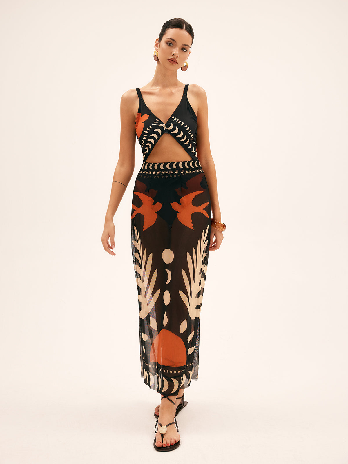 Palm Cove Sheer Cover-Up Skirt