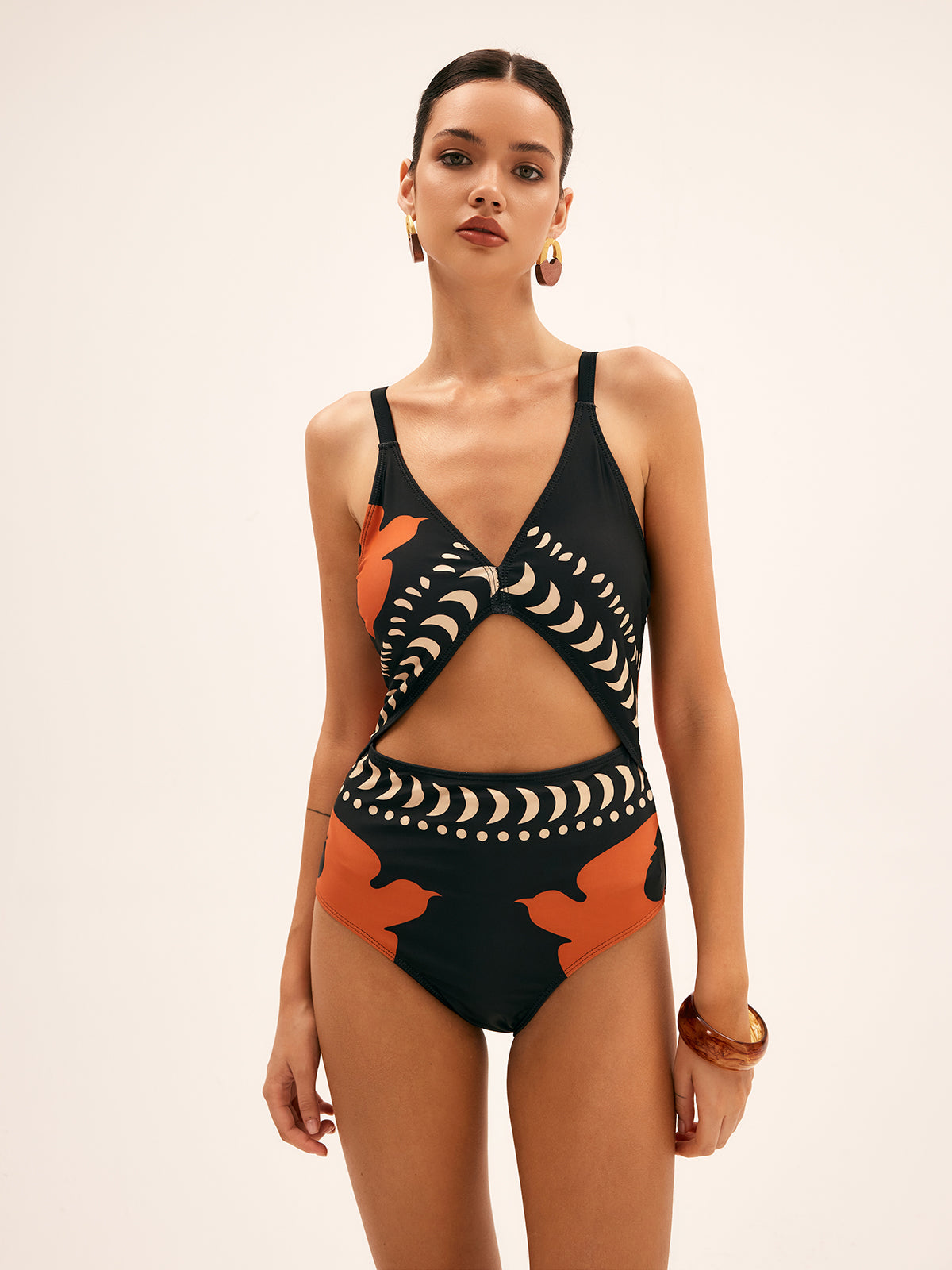 Palm Cove Sheer Cover-Up Skirt And Swim Suit