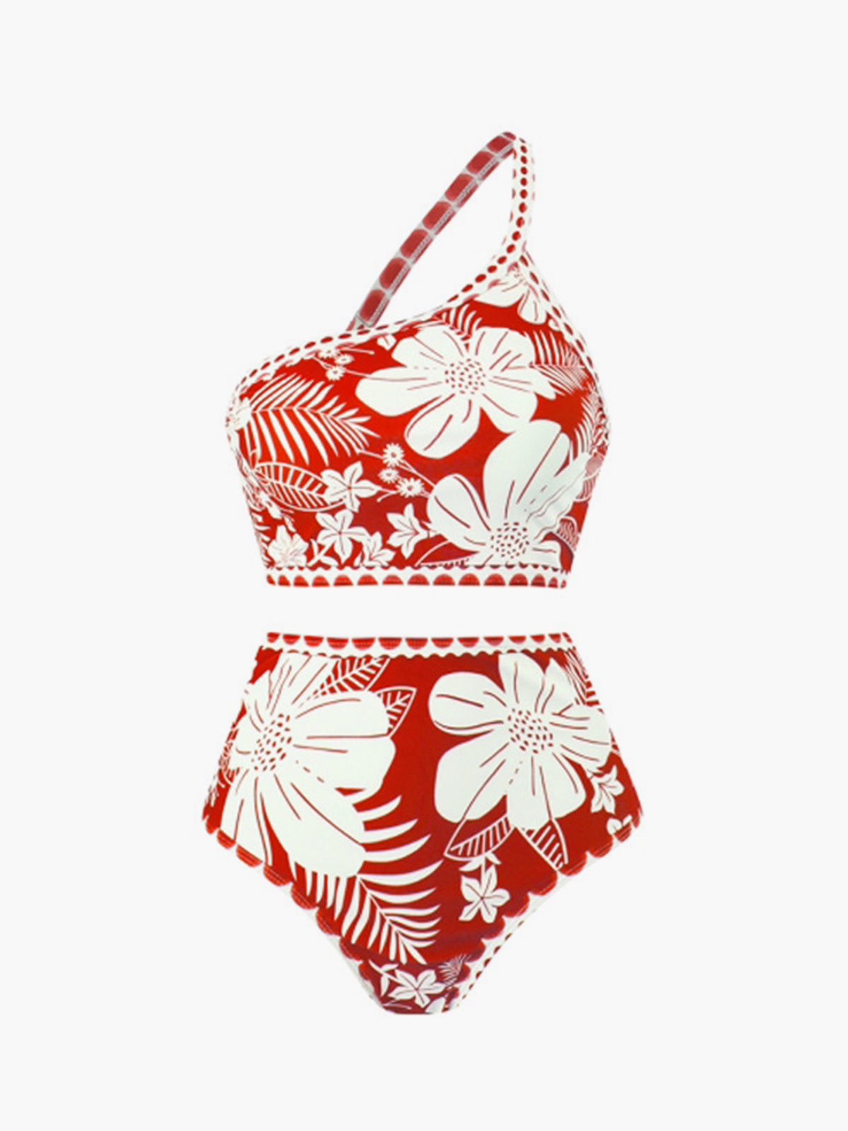 Tropical Breeze One-Shoulder Bikini