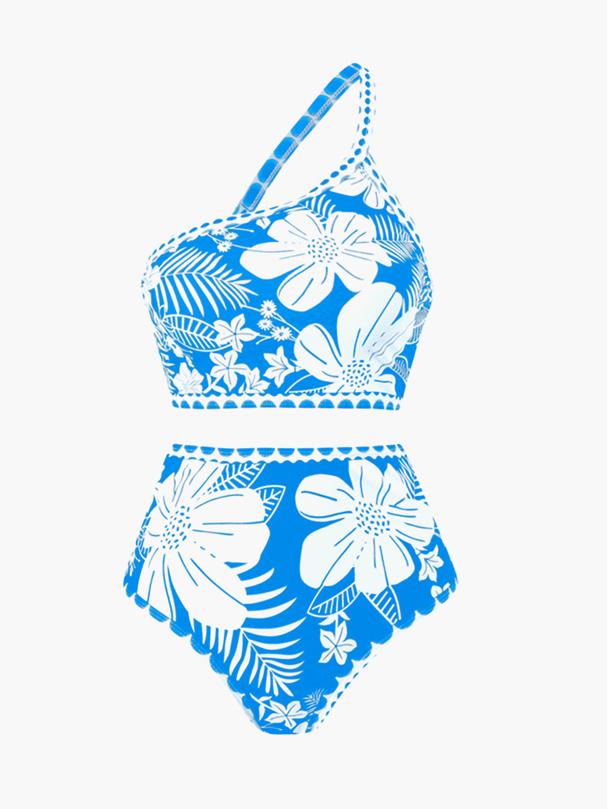 Tropical Breeze One-Shoulder Bikini