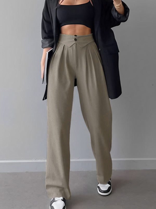 V-Waist Tailored Trousers