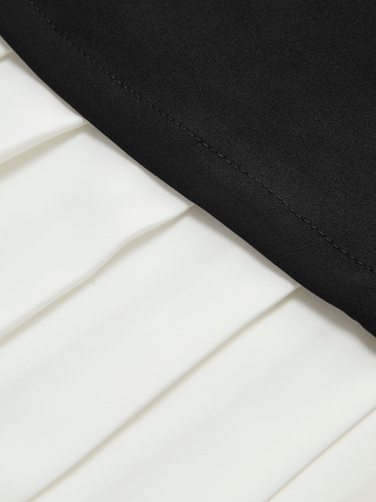 Two-Tone Pleated Mini Dress