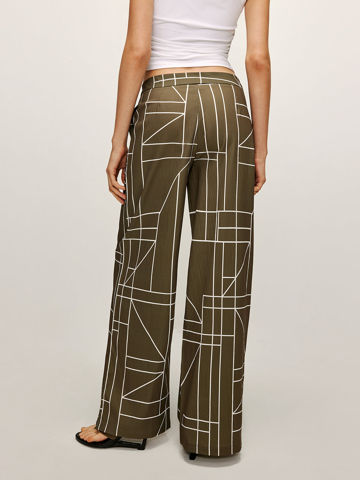 Luna Abstract Print Wide Leg Pants