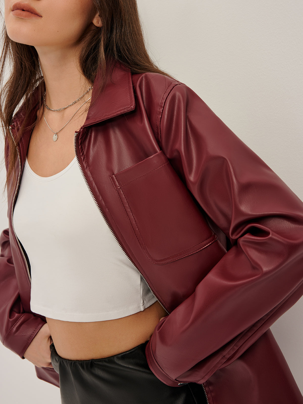 Marlo Faux Leather Jacket