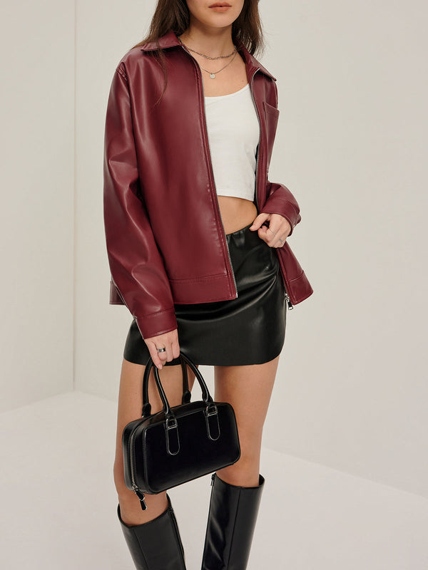 Marlo Faux Leather Jacket