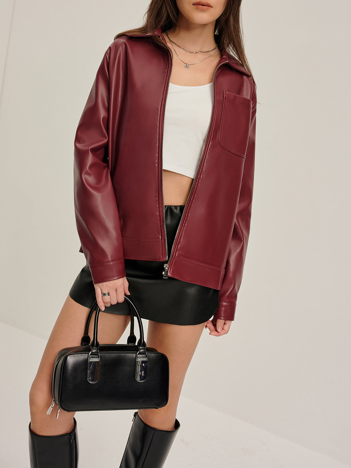 Marlo Faux Leather Jacket