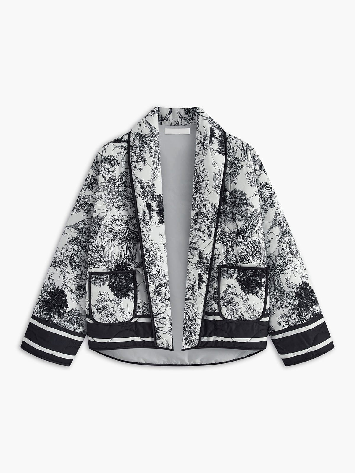 Noir Sketch Contrast-Trim Jacket