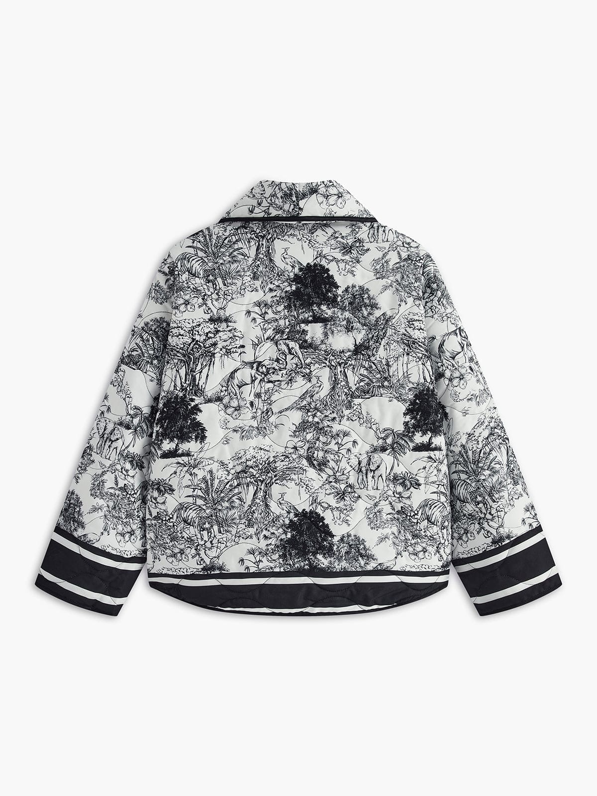 Noir Sketch Contrast-Trim Jacket