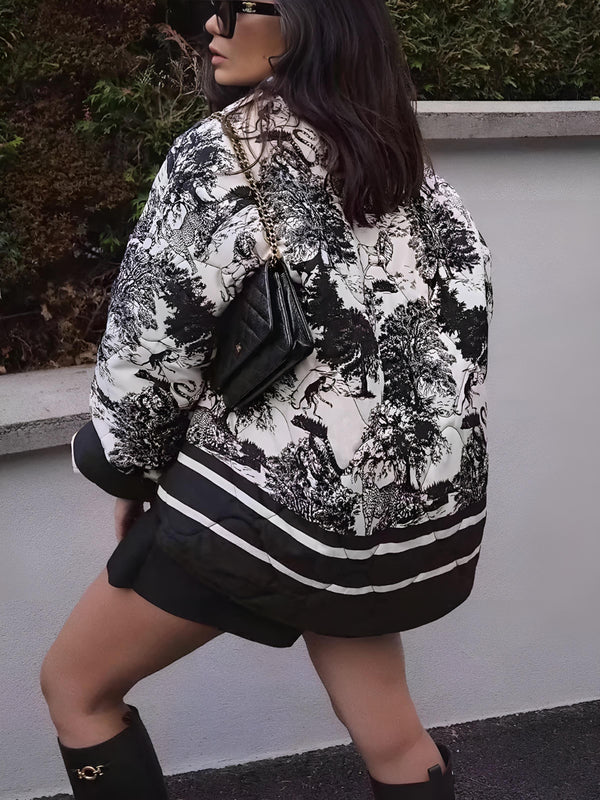 Noir Sketch Contrast-Trim Jacket