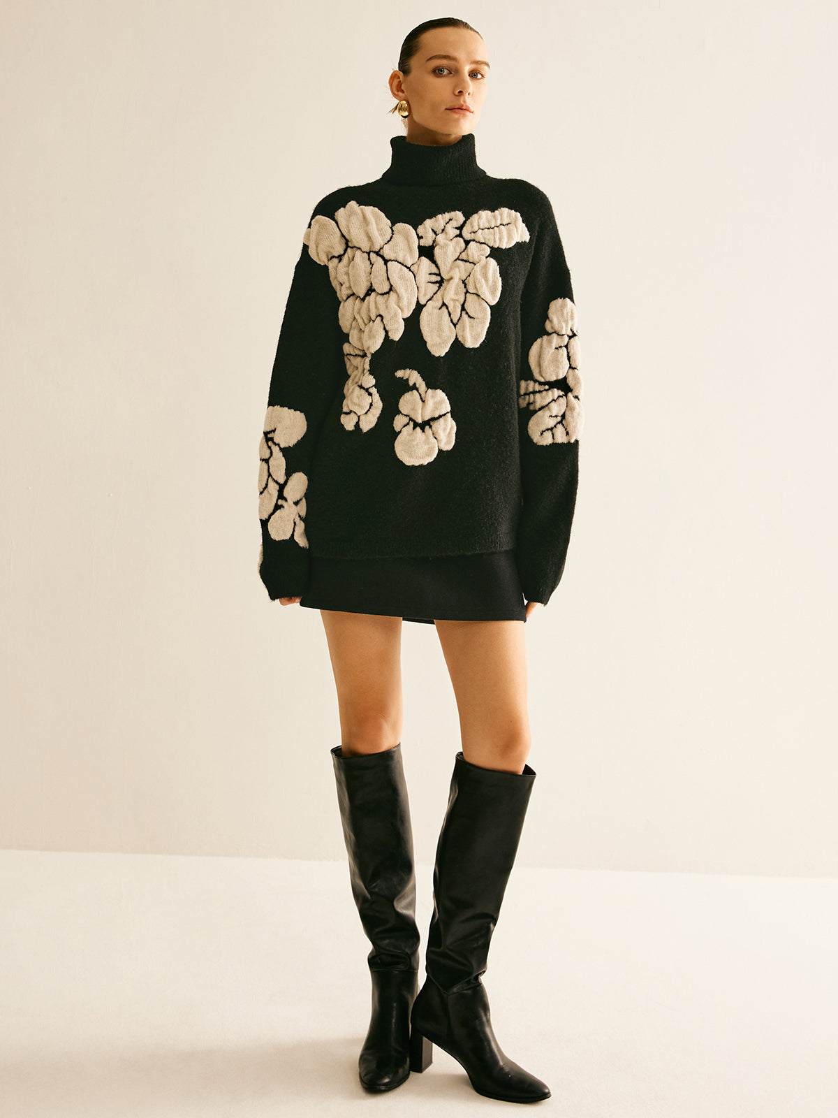 Lily Luxe Floral Knit Sweater