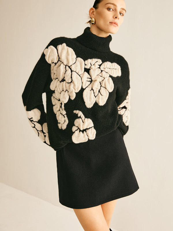 Lily Luxe Floral Knit Sweater