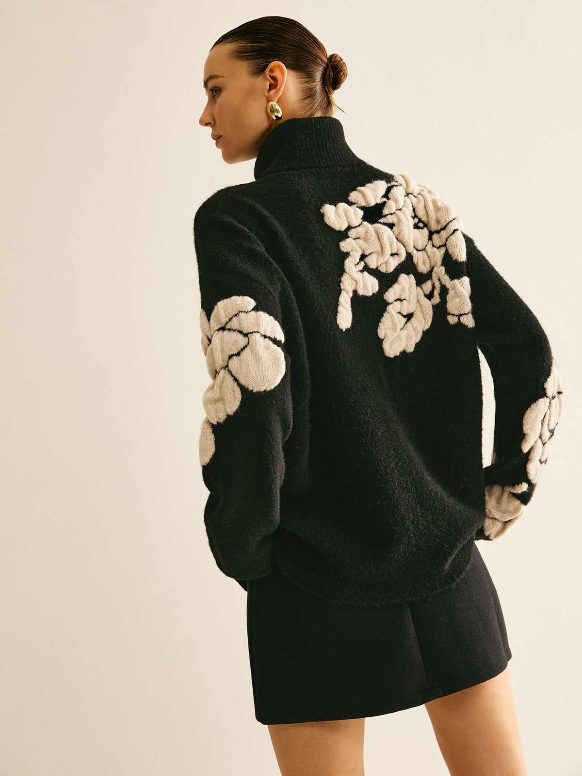 Lily Luxe Floral Knit Sweater
