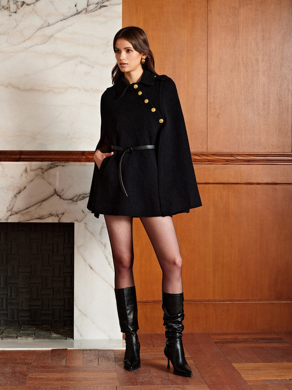 Melbourne Noir Cape Coat