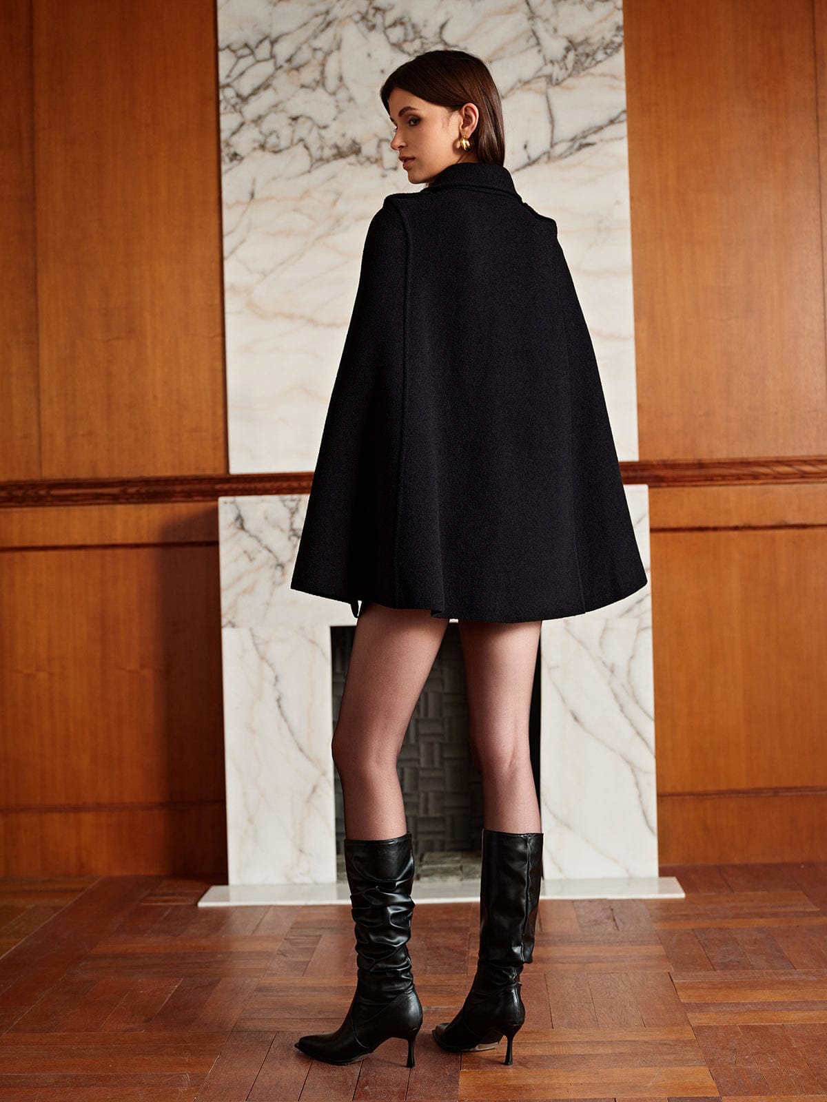 Melbourne Noir Cape Coat