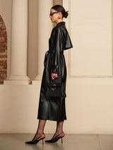 Bellamy Midnight Faux Leather Trench