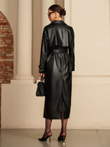 Bellamy Midnight Faux Leather Trench