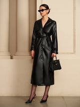 Bellamy Midnight Faux Leather Trench