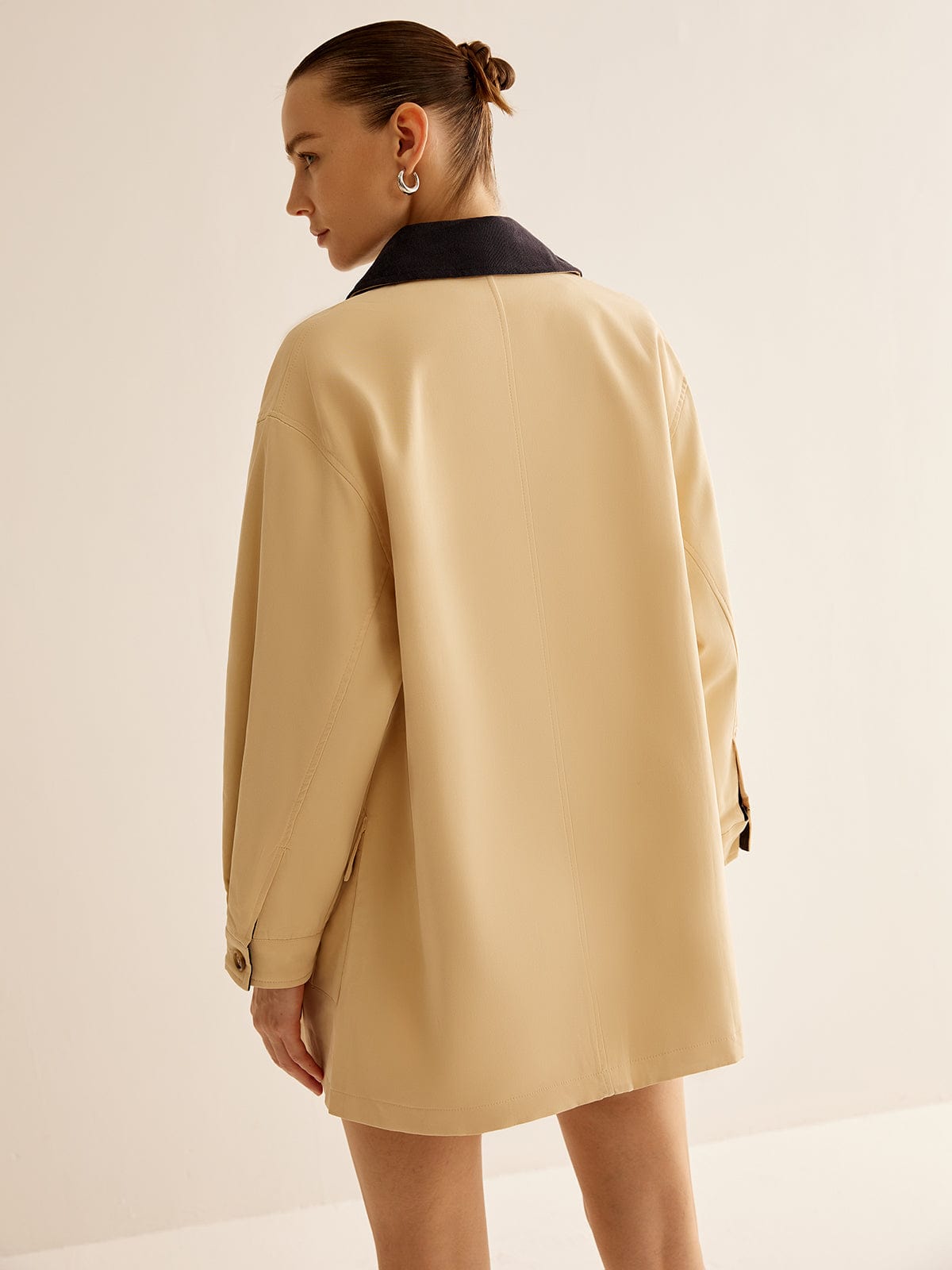 Khaki Edge Trench Coat