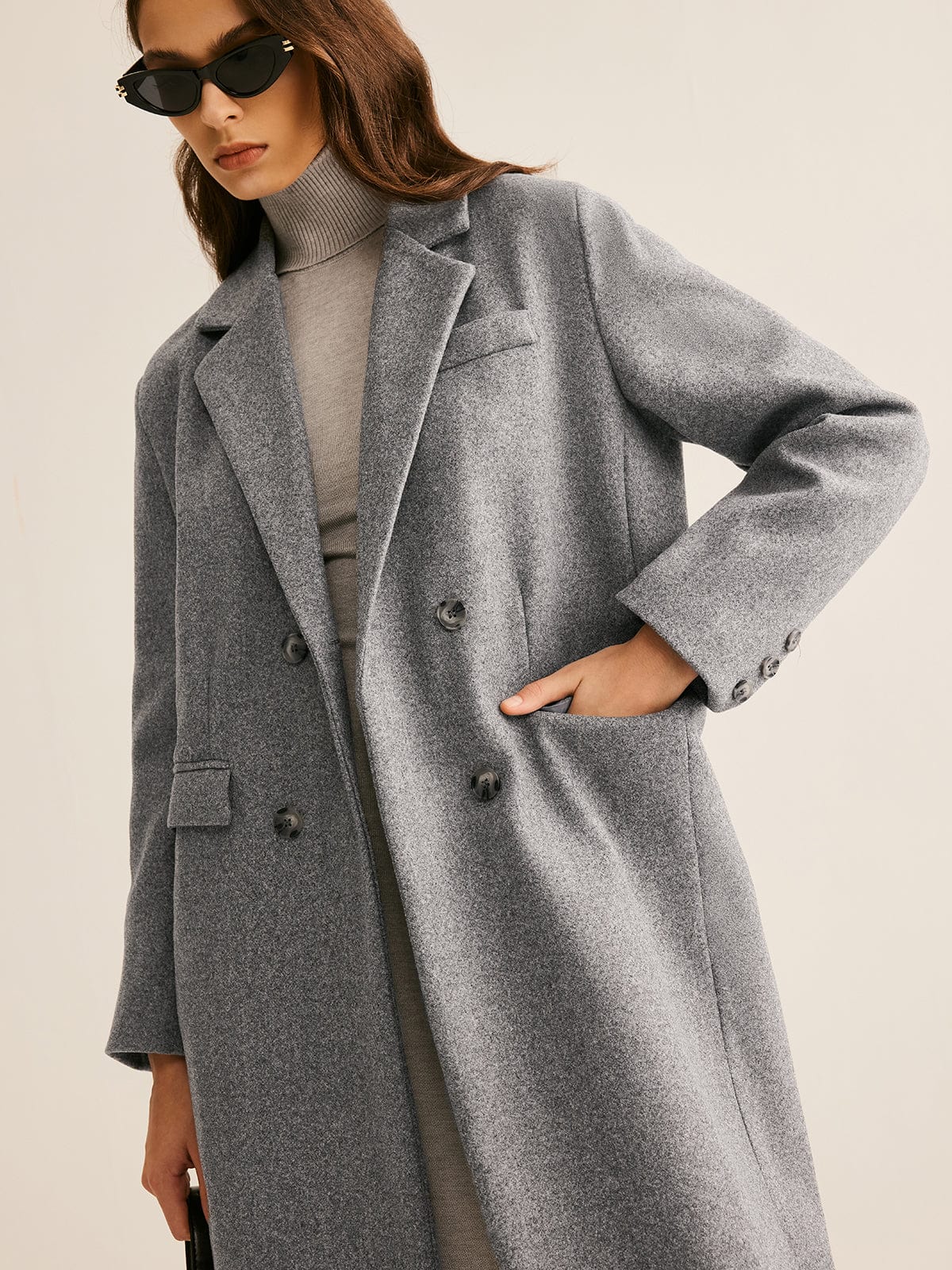 Kensington Double-Breasted Wool Coat