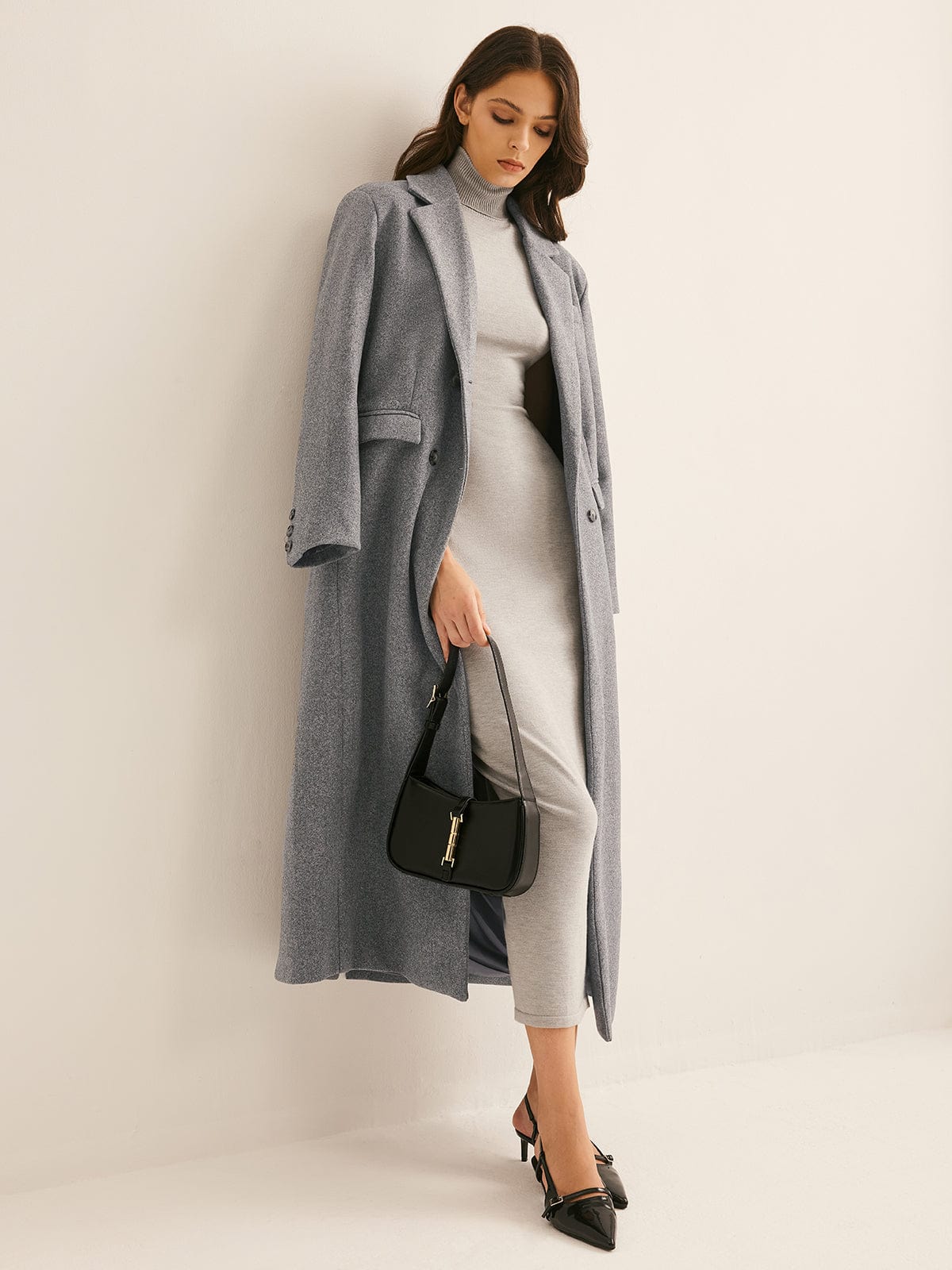 Kensington Double-Breasted Wool Coat