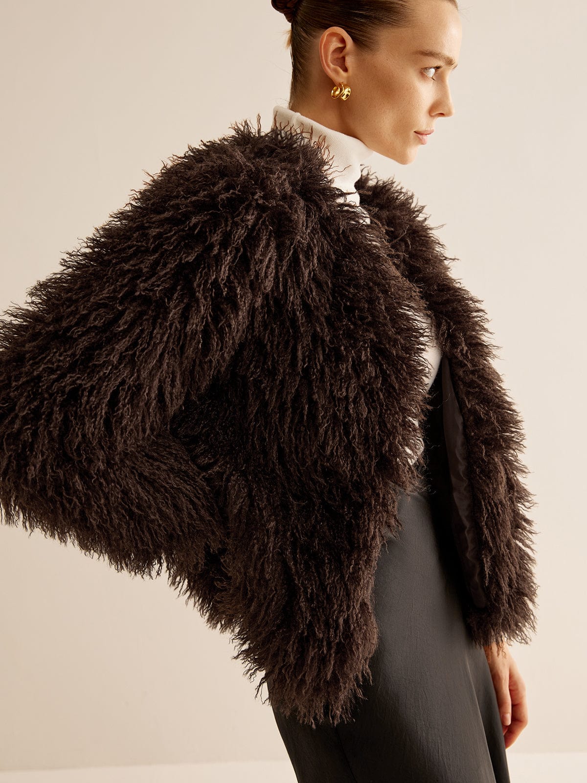 Brown Sydney Luxe Faux Fur Jacket