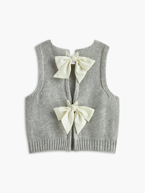 Knit Bow Back Top