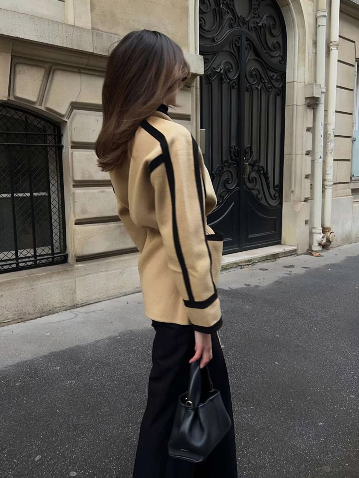 Monaco Edge Belted Contrast Coat