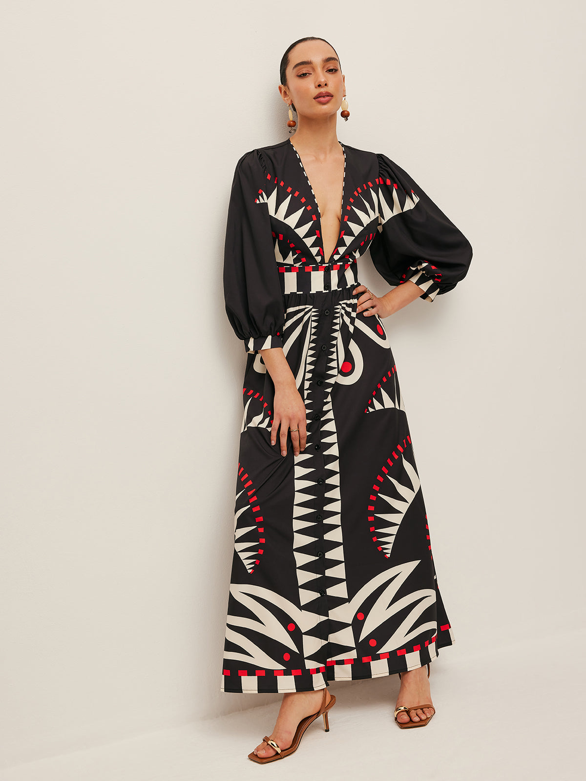 Azura Print Maxi Dress