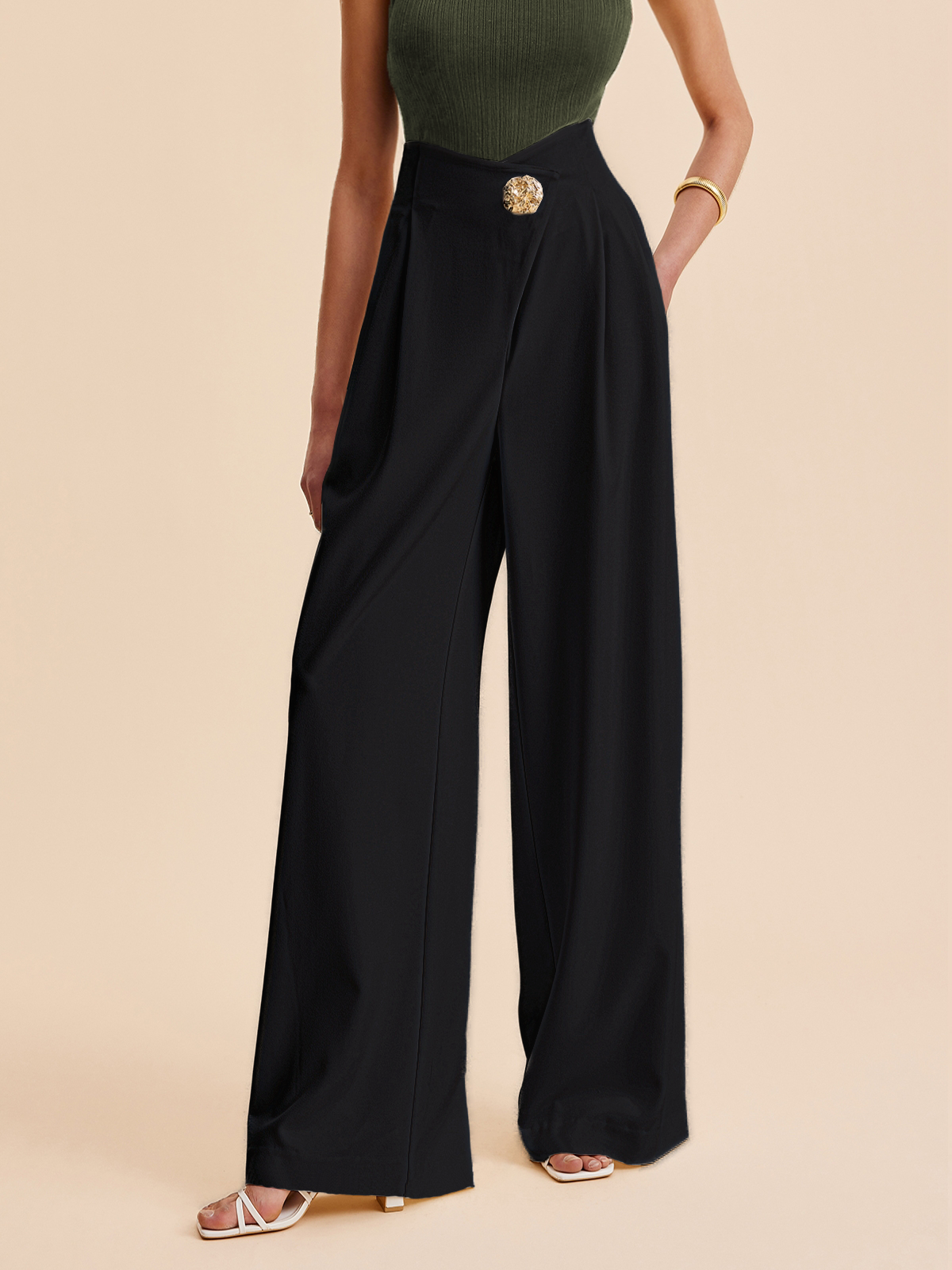 Luna Grace Wide-Leg Trousers