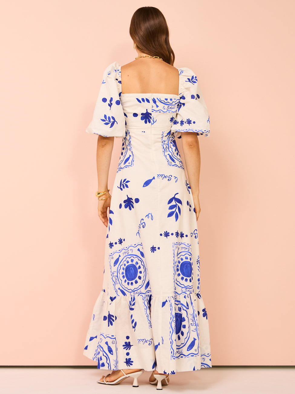 Solmare Puff Sleeve Maxi Dress