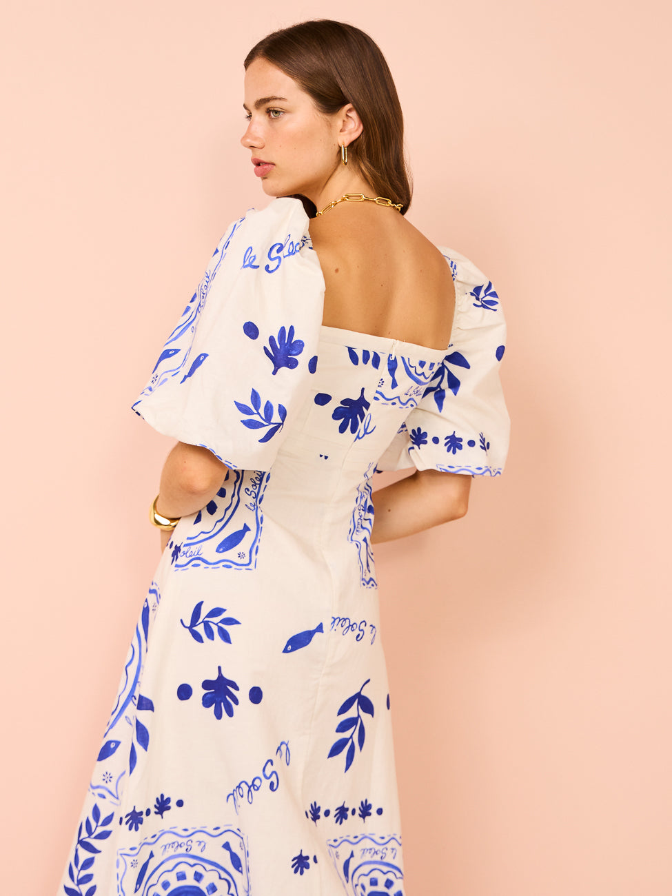 Solmare Puff Sleeve Maxi Dress