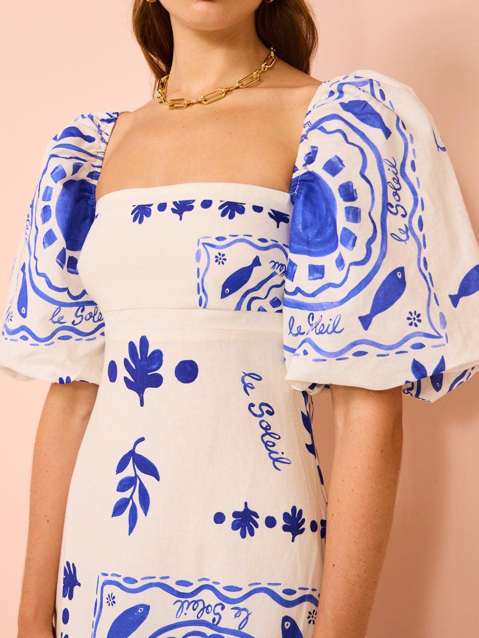 Solmare Puff Sleeve Maxi Dress