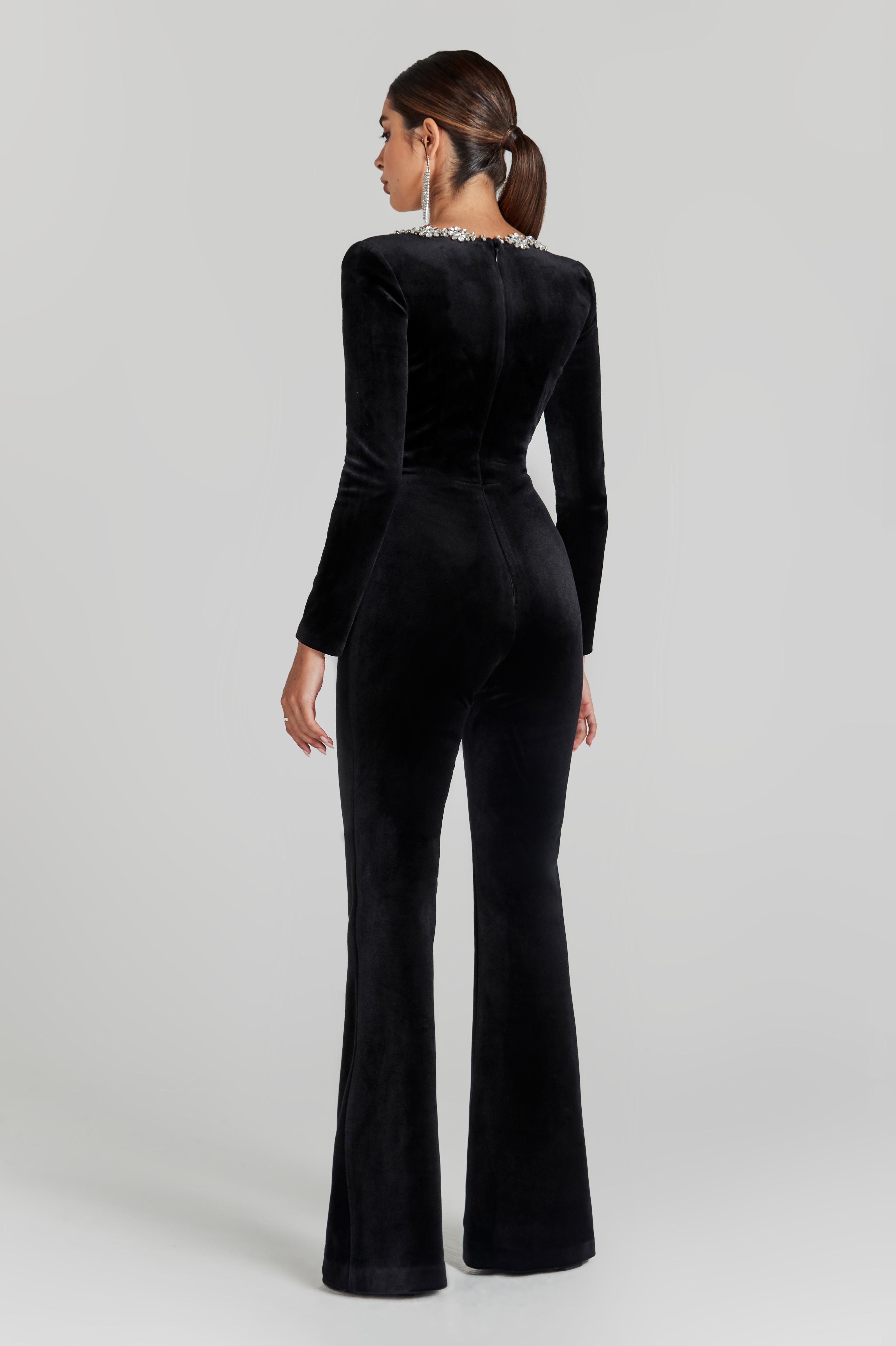 Nocturna Bloom Velvet Jumpsuit