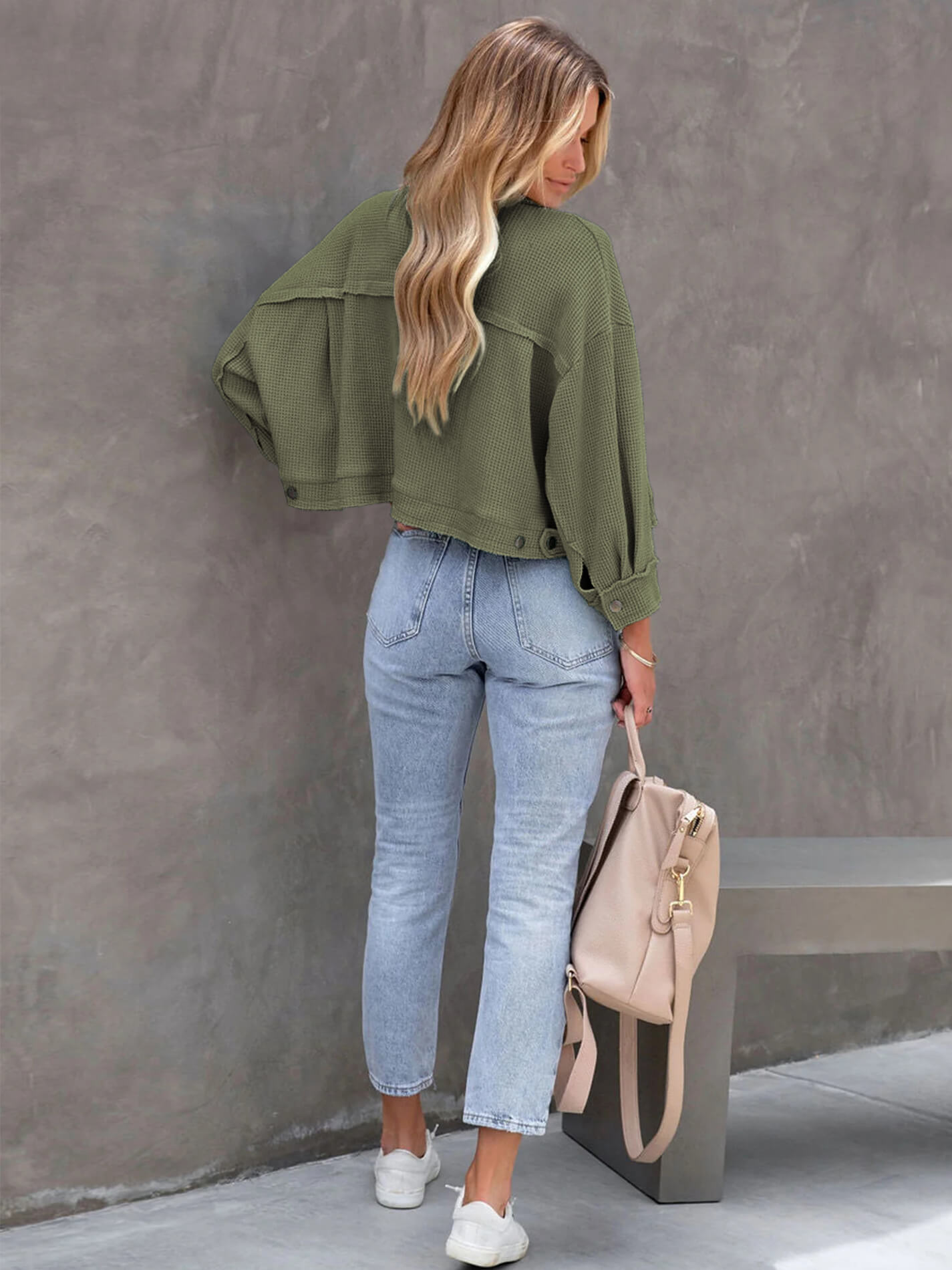 Evergreen Escape Waffle Jacket