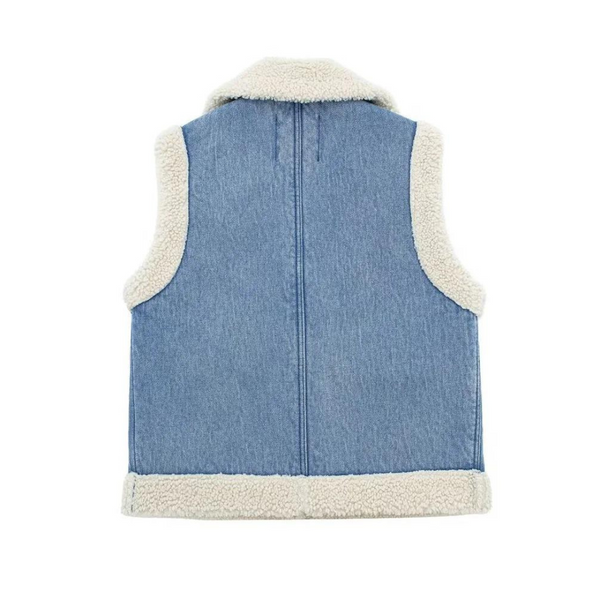Mossburn Sherpa Lined Denim Vest