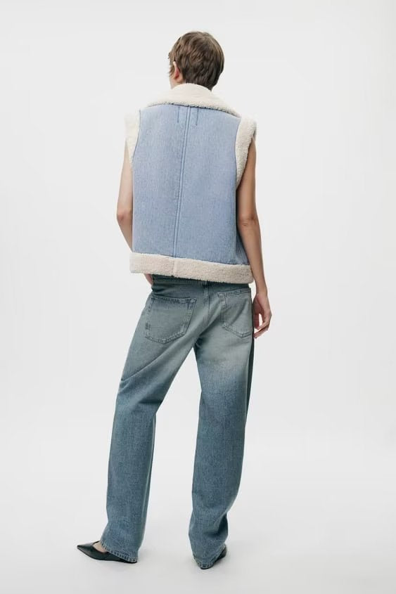 Mossburn Sherpa Lined Denim Vest