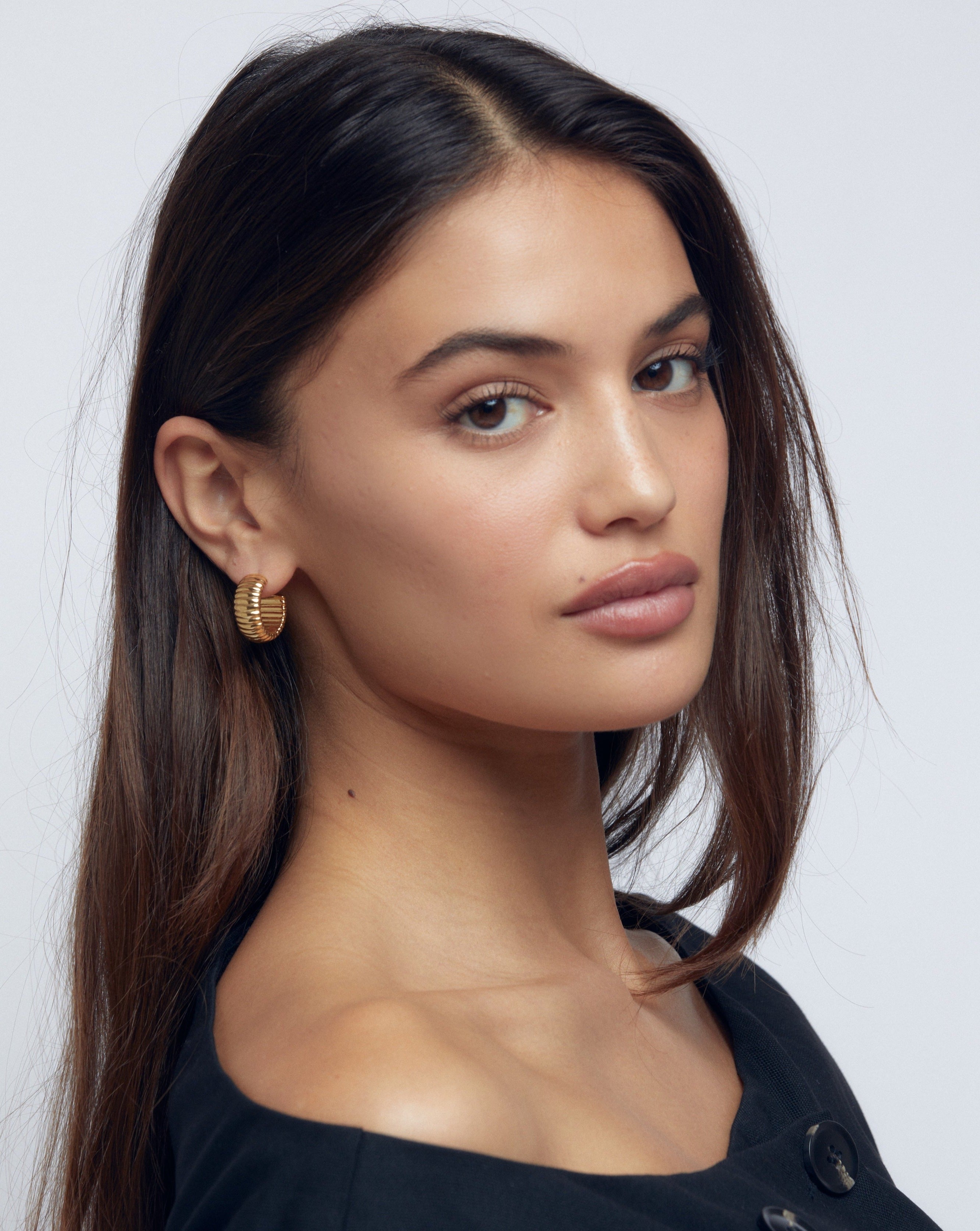 Golden Glow Hoop Earrings