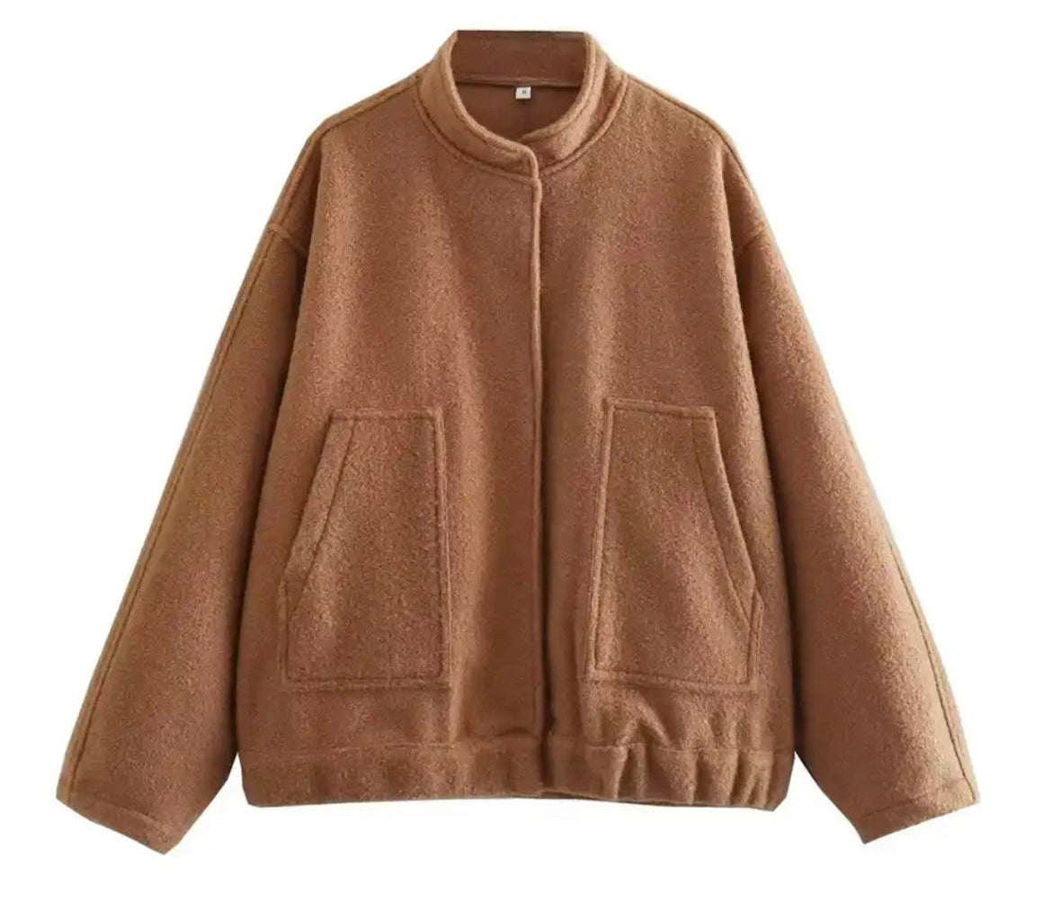 Paddington Plush Snap Front Jacket
