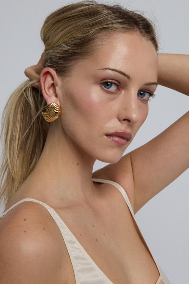 Golden Tarn Twist Earrings