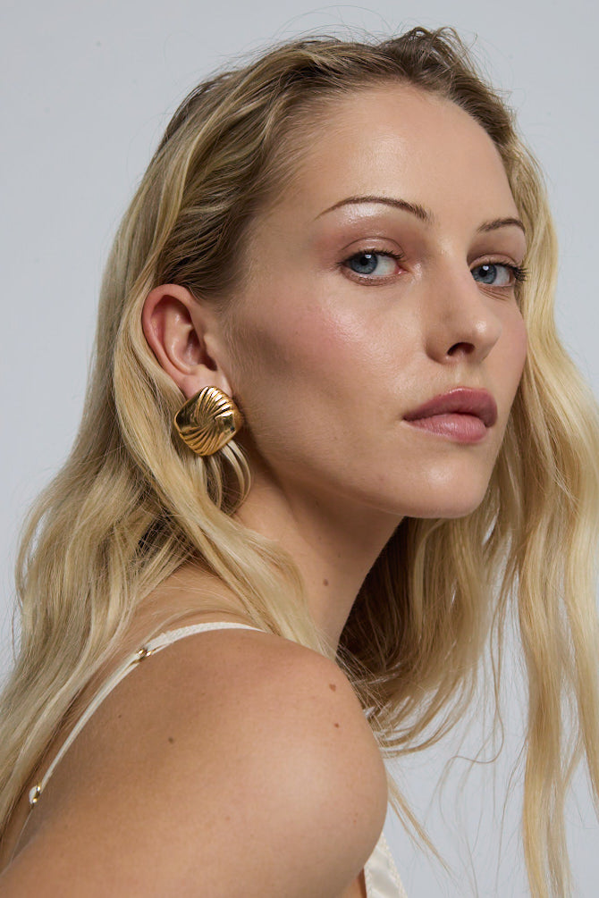 Golden Tarn Twist Earrings