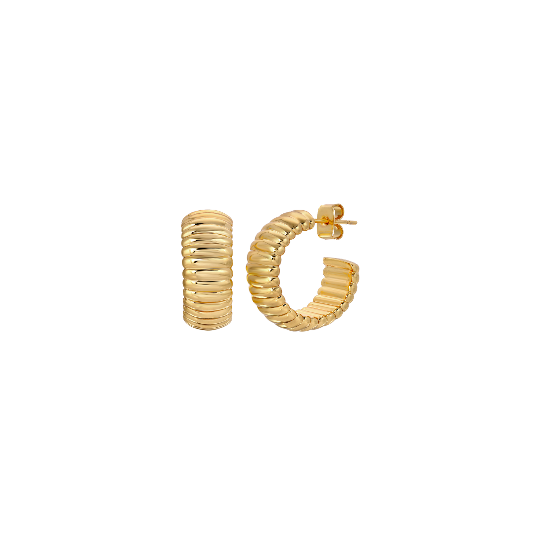 Golden Glow Hoop Earrings