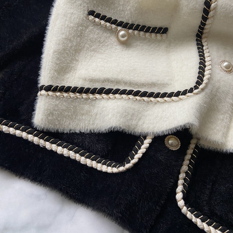 Seraphine Chain Trim Tweed Cardigan