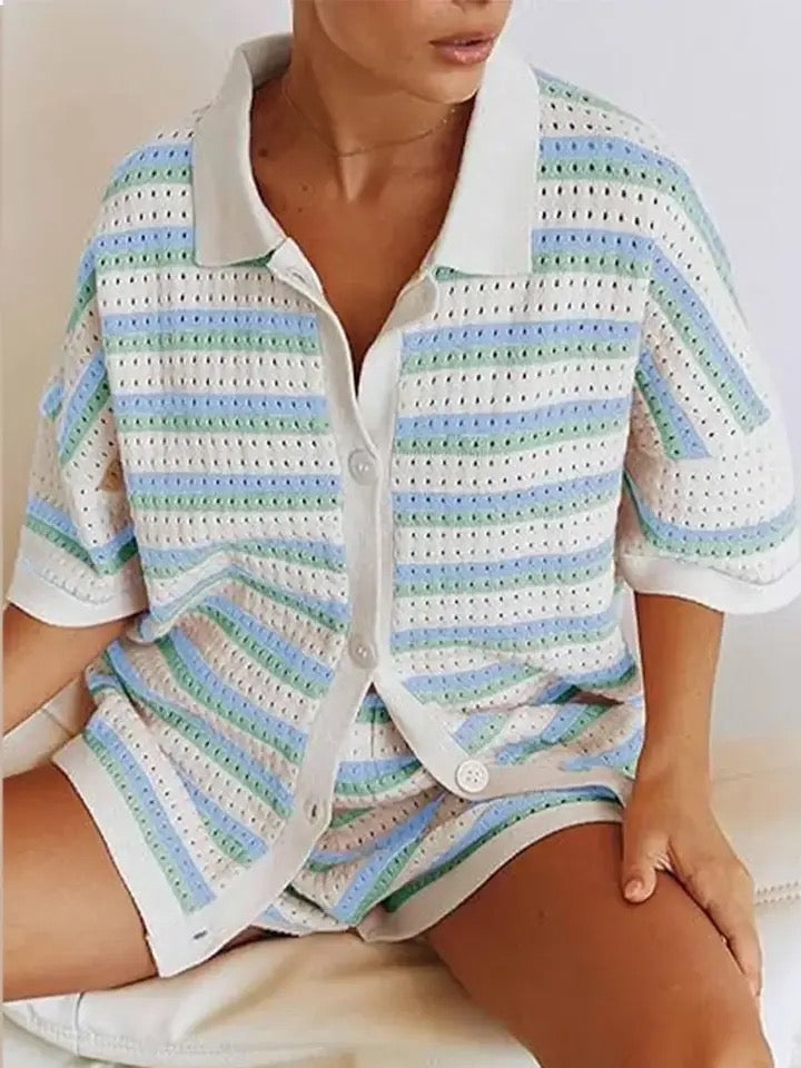 Sunstripe Knit Lounge Set