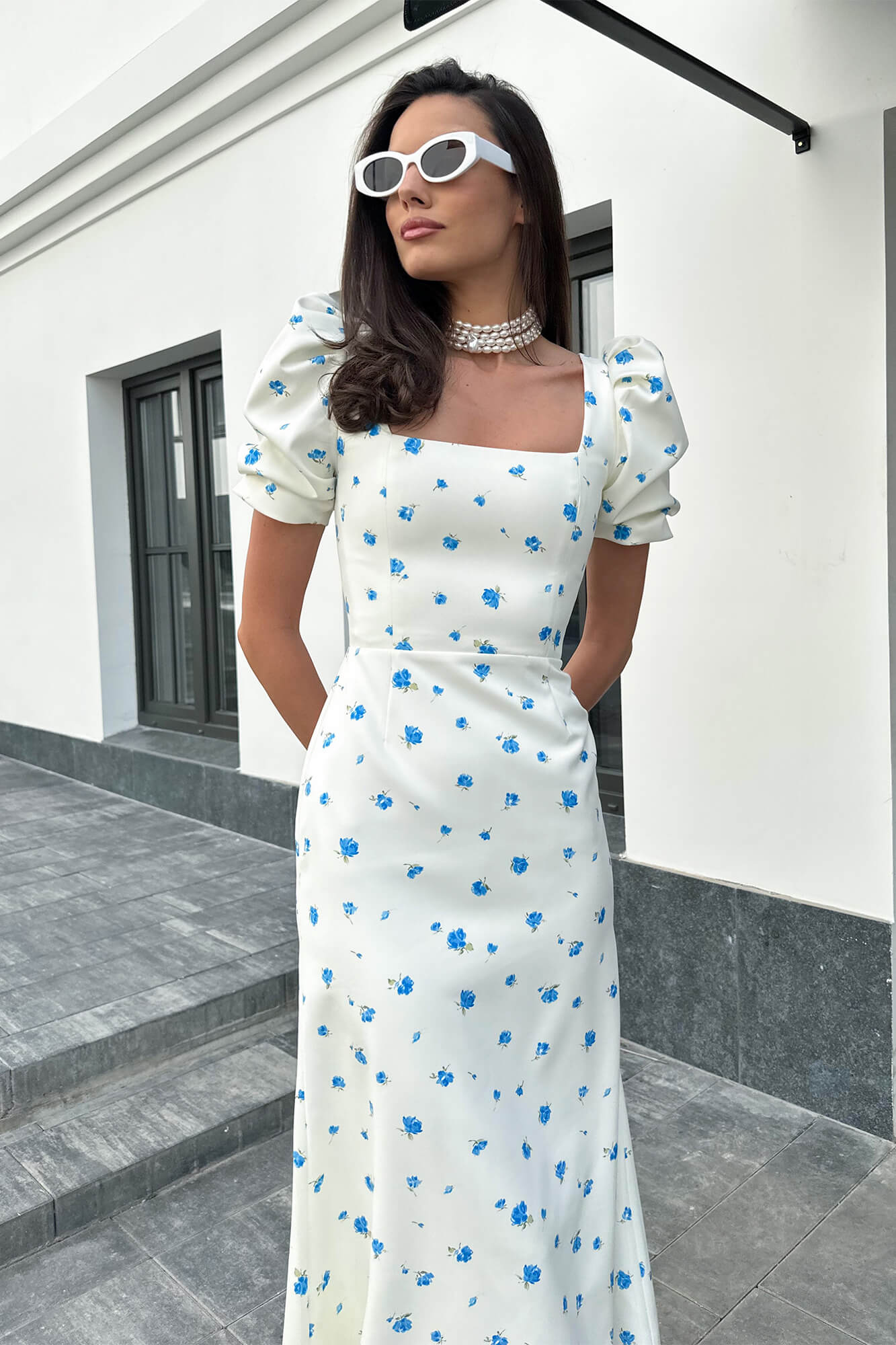 Blossom Charm Floral Midi Dress