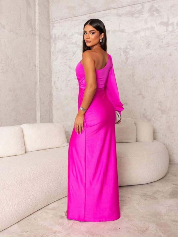 Opulent Glow Satin Maxi Dress