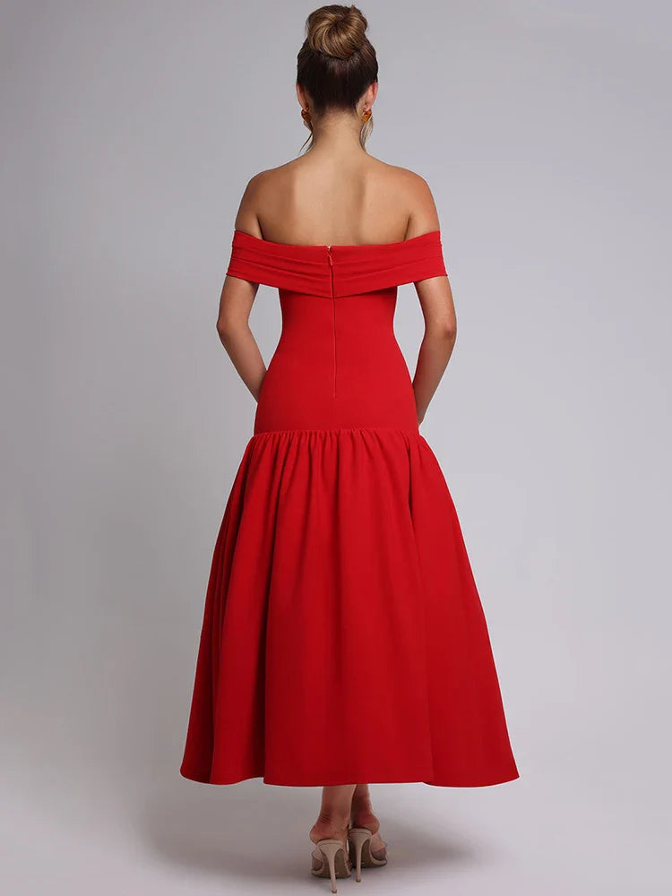 Vera Solstice Off Shoulder Maxi Dress