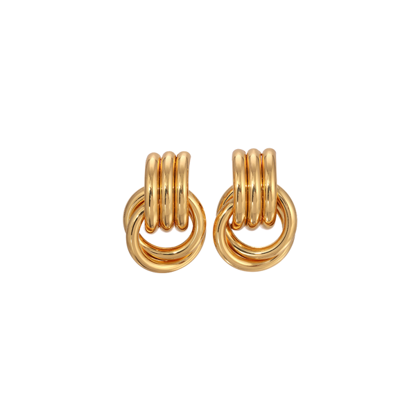 Golden Petite Knot Earrings