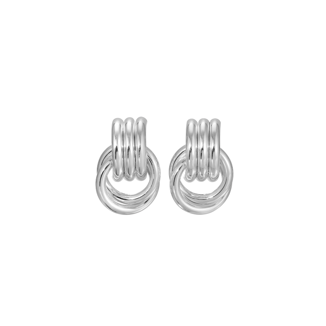 Silver Petite Knot Earrings